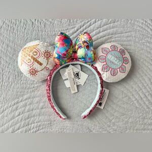 Disney Parks It's a Small World Mickey Minnie Mouse Ears Bow Headband NWT